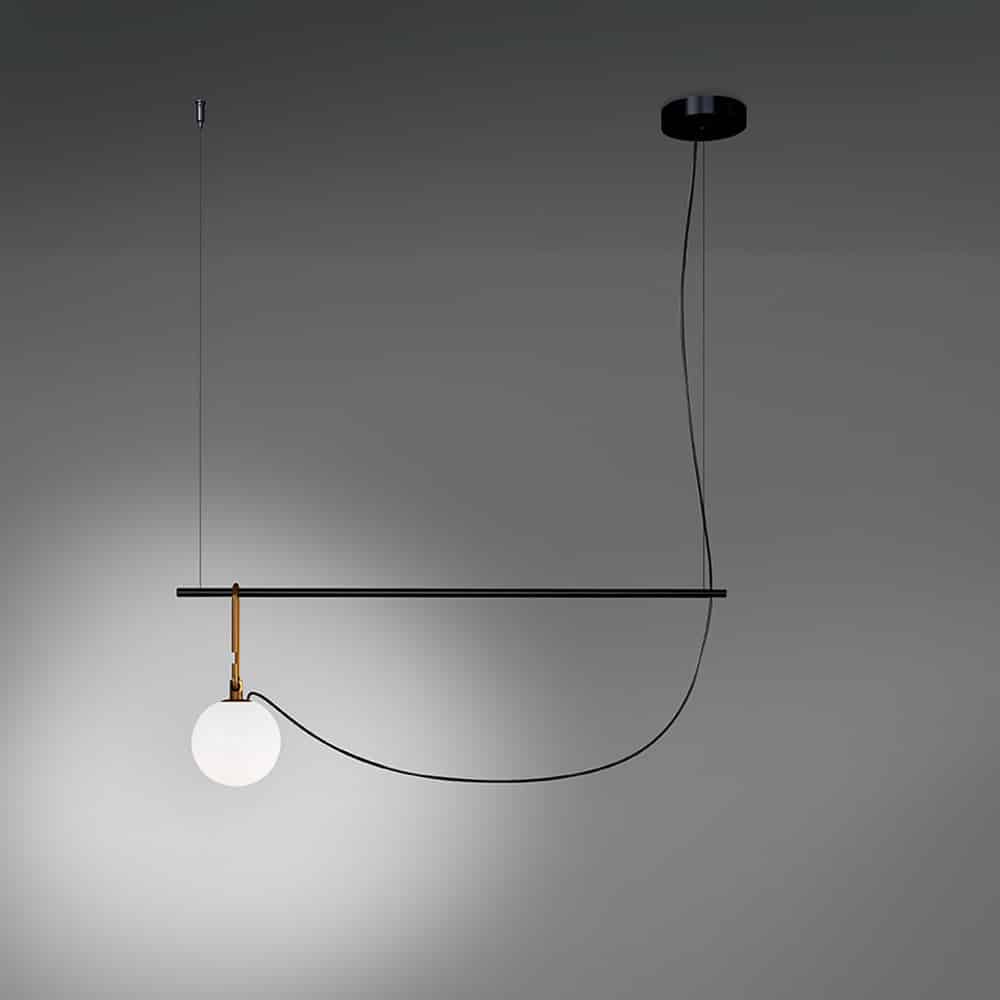 nh S2 14 1274010A lampada a sospensione Artemide ottone e nero Prisma Light illuminazione onlineshop