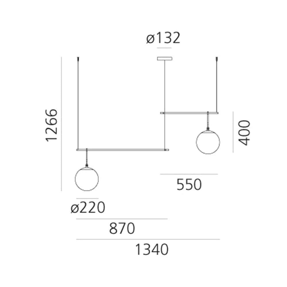 nh S3 2 Arms - Lampada a Sospensione - immagine 7