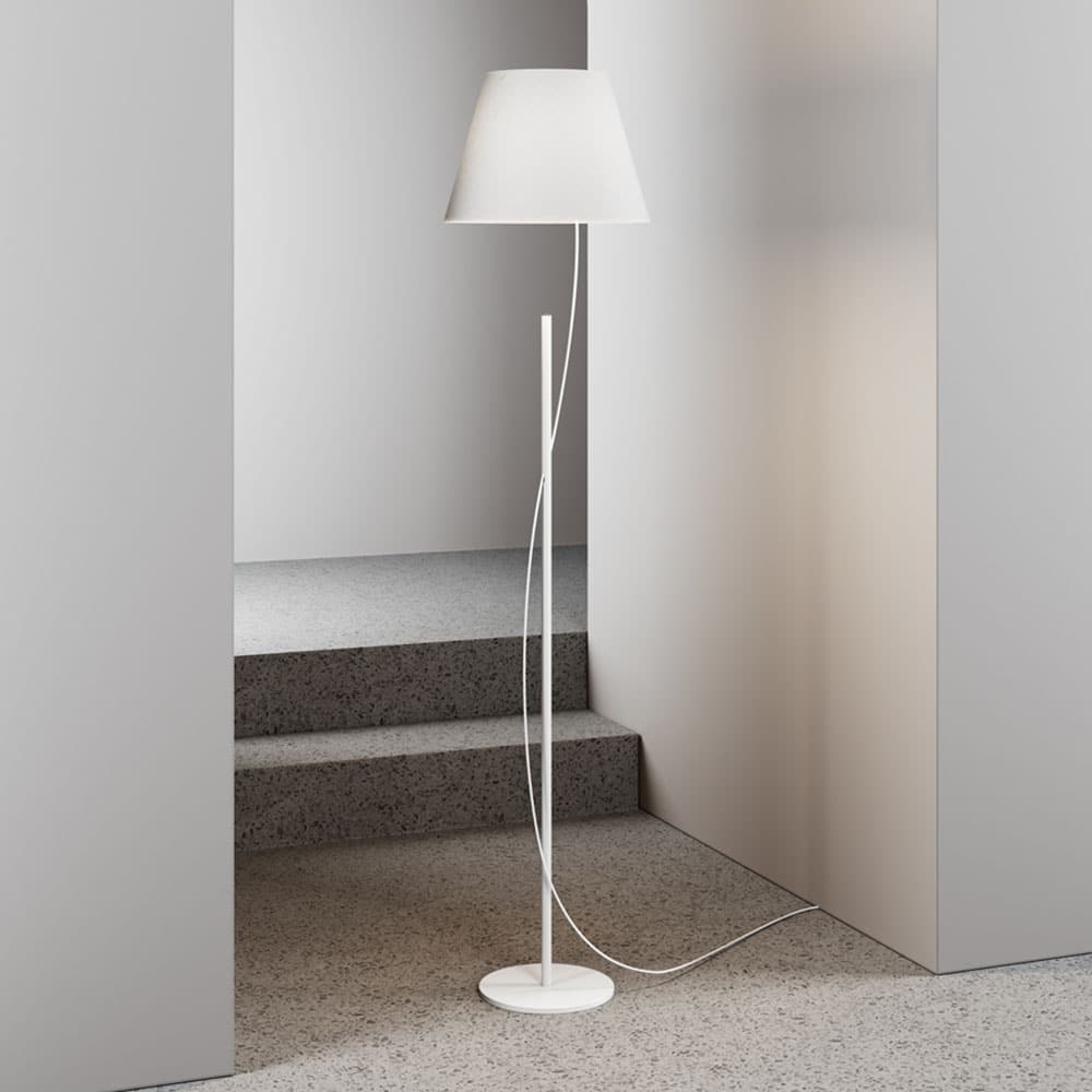 Hover 18471 1027 lampada da terra Led Lodes bianco opaco accensione touch Prisma Light illuminazione