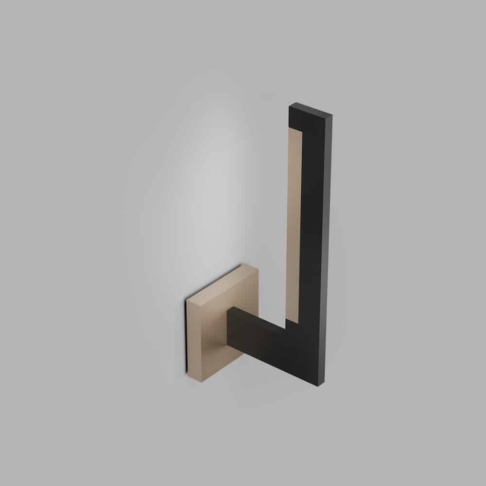 INLAY W2 lampada da parete LED SWITCH TUNE900040 Light point nero opaco e oro satinato Prisma Light illuminazione