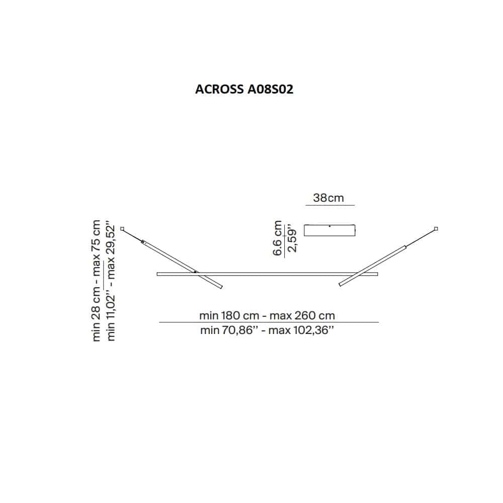 ACROSS 180 cm - Lampada a Sospensione - immagine 3