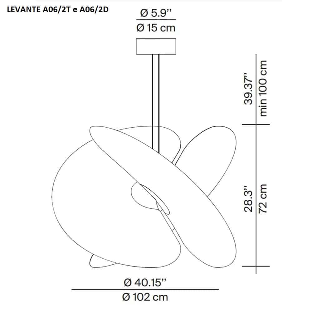 Levante Ø 102 cm - Lampada a Sospensione - immagine 5