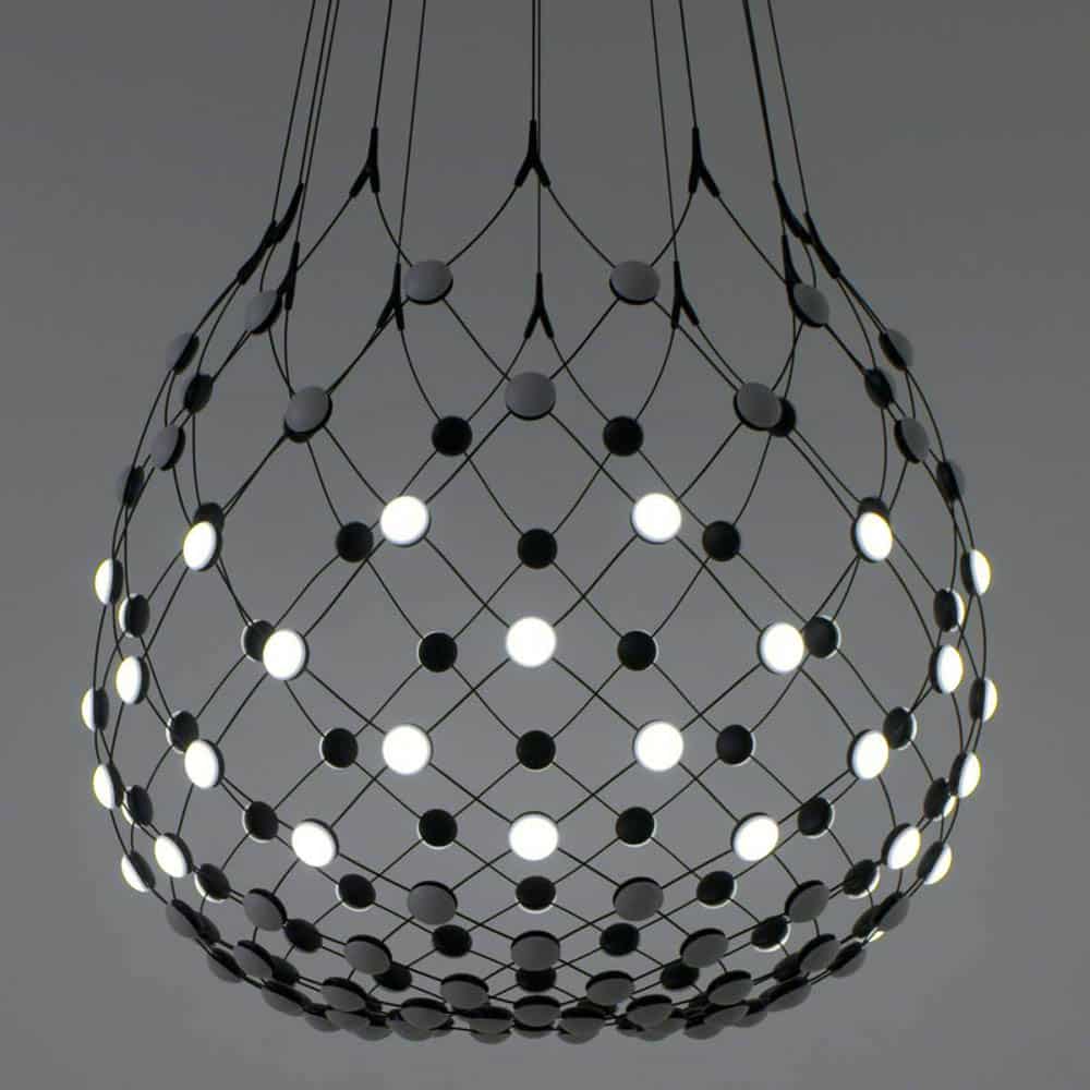 Mesh D86KTW80 diametro 80 cm Sospensione LED Luceplan wireless Prisma Light illuminazione e consulenza