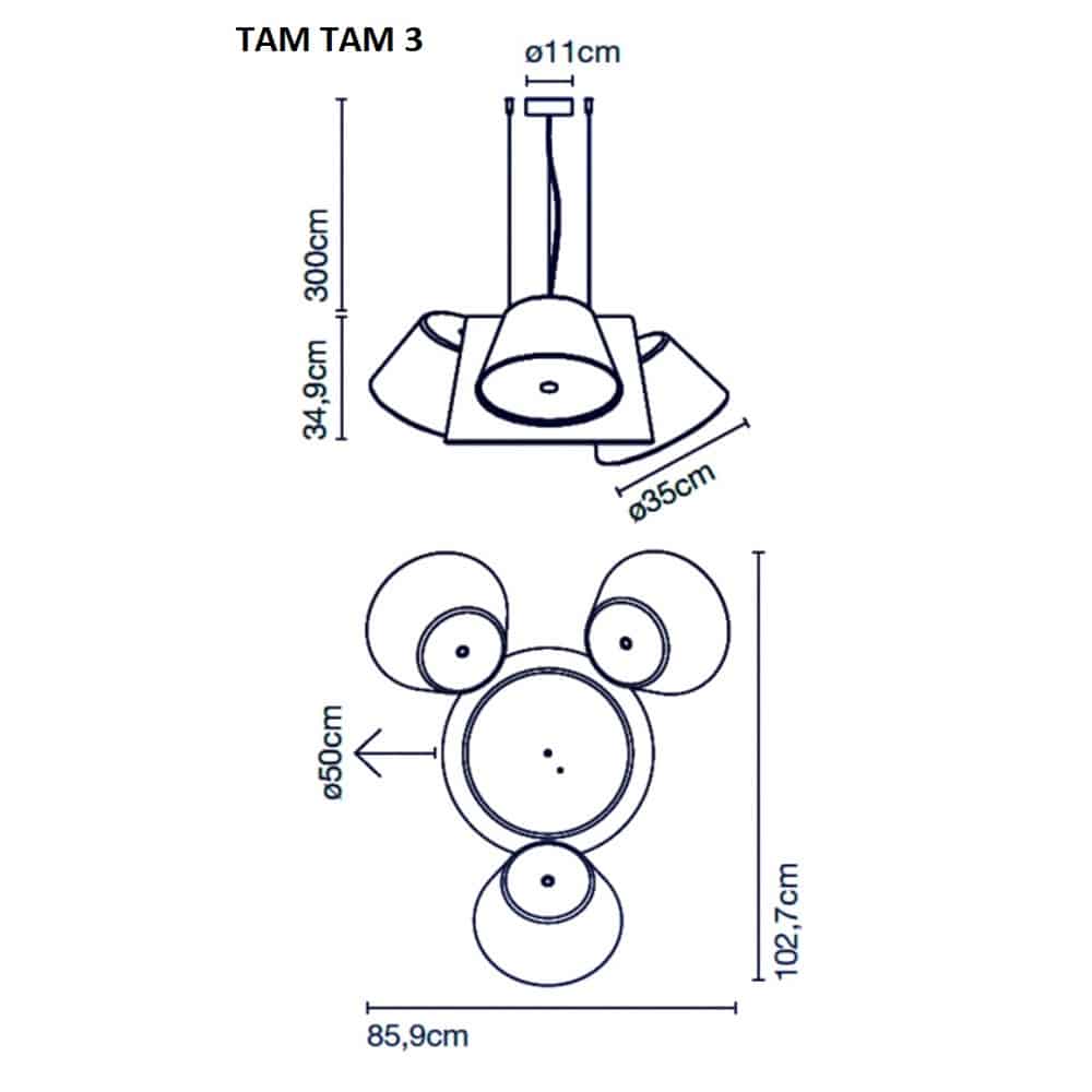 Tam Tam 3 Sospensione - immagine 7
