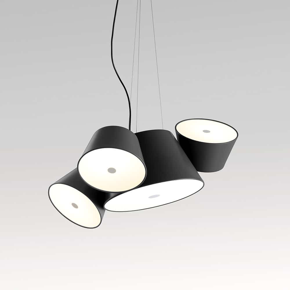 Tam Tam -Mini Sospensione Marset corpo centrale Black Satelliti Black Prisma Light illuminazione e consulenza
