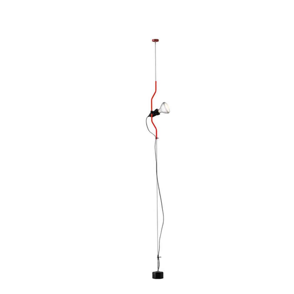 Parentesi lampada a sospensione e da terra FLOS On Off colore rosso F5400035 Prisma Light illuminazione e consulenza