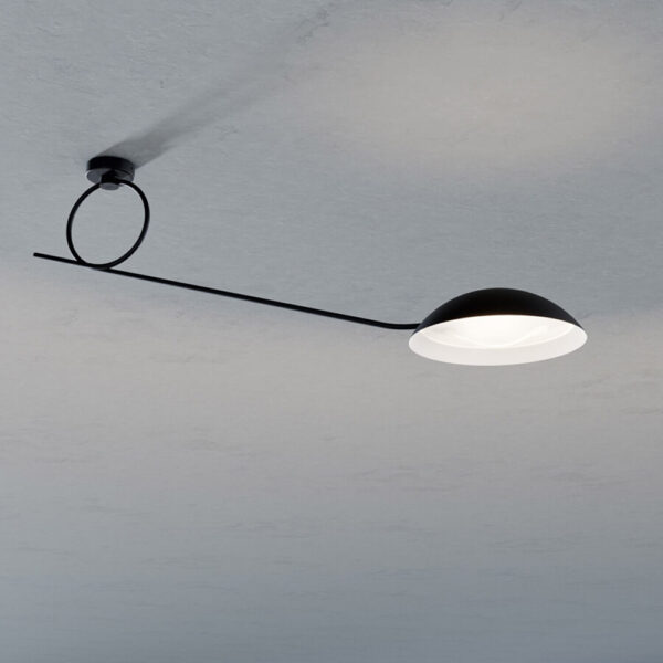 Spring soffitto led di Diesel Living With Lodes Colore Deep Black prisma Light illuminazione e consulenza