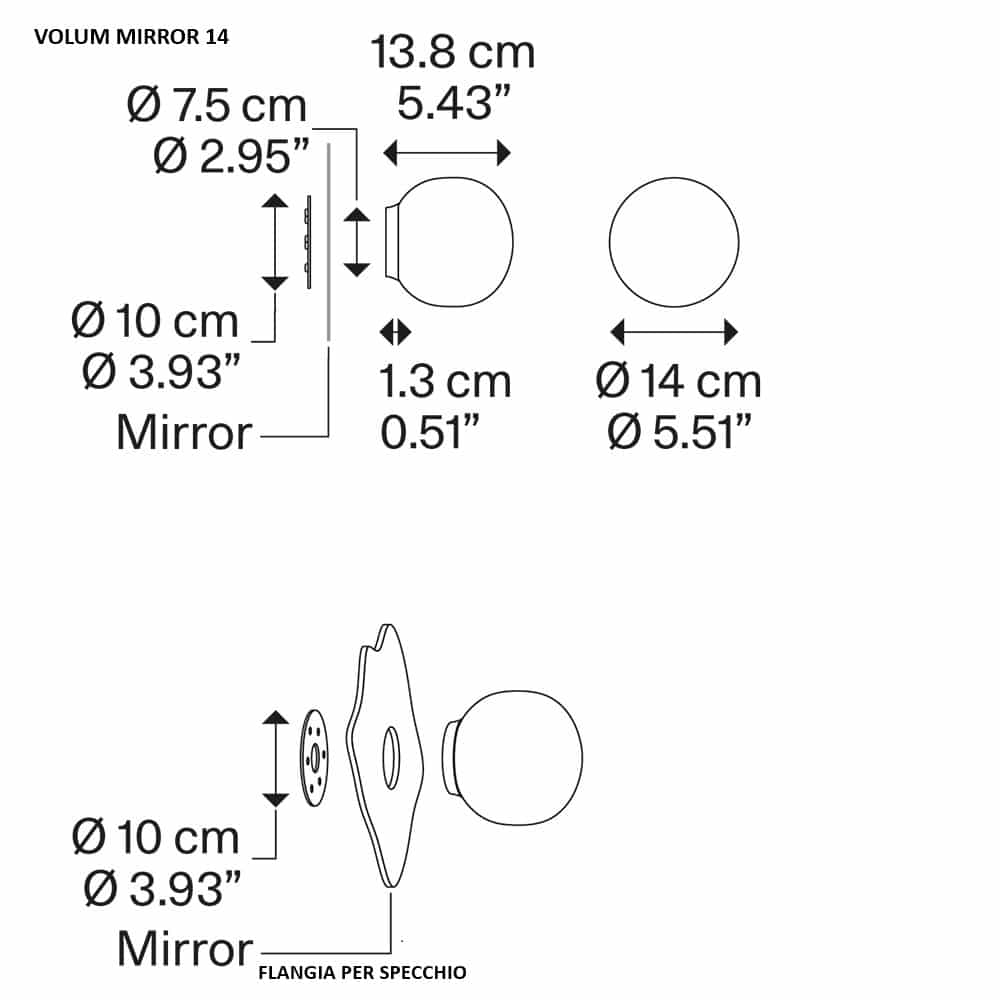 Volum Mirror - Lampada da Parete o Specchio Studio Italia Design - immagine 8