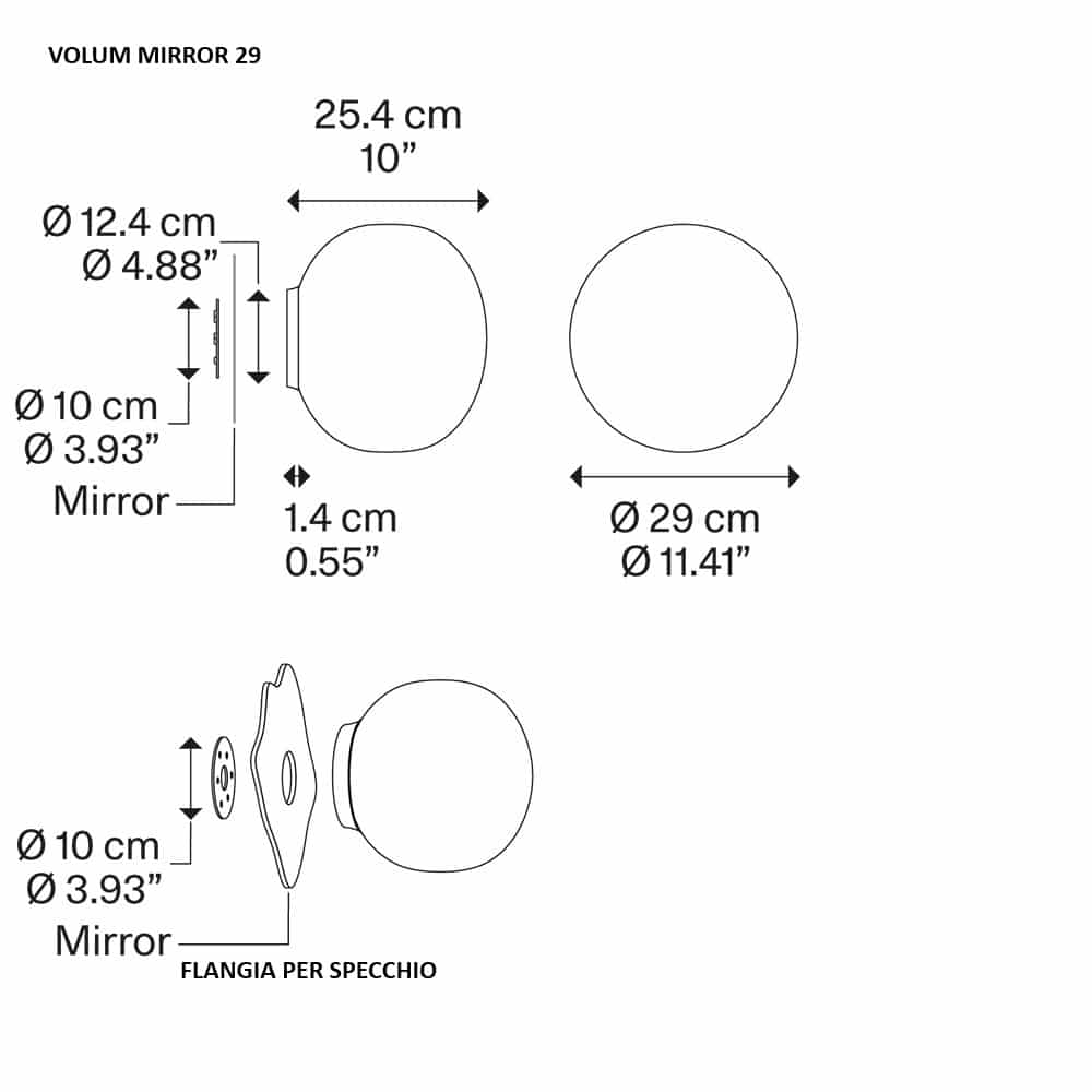 Volum Mirror - Lampada da Parete o Specchio Studio Italia Design - immagine 6