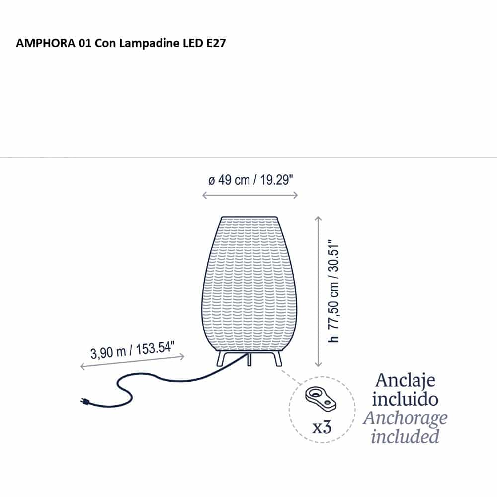 AMPHORA 01 - Lampada da Terra - immagine 8