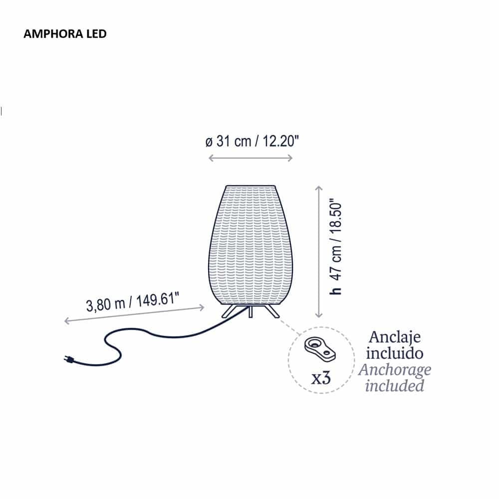 AMPHORA LED - Lampada da Terra - immagine 6