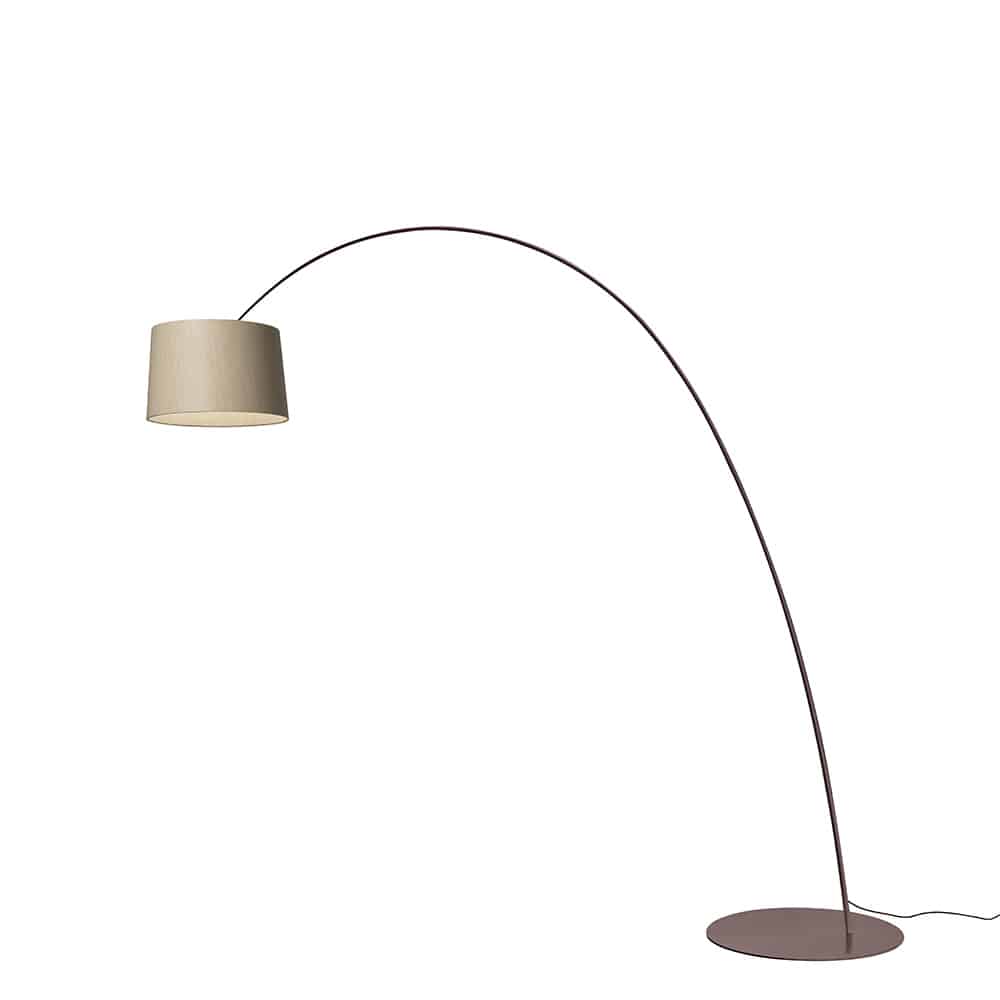 Twiggy-Elle Wood FN159003W3_50 lampada da terra LED Foscarini burgundy e Rovere Prisma Light