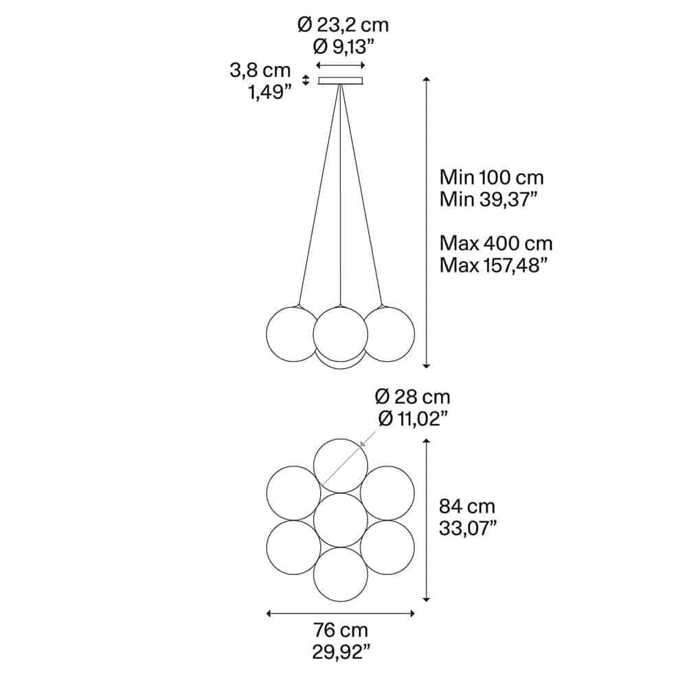 Random Cloud 7 Lights ∅ 28 - Lampada a Sospensione Studio Italia Design - immagine 7