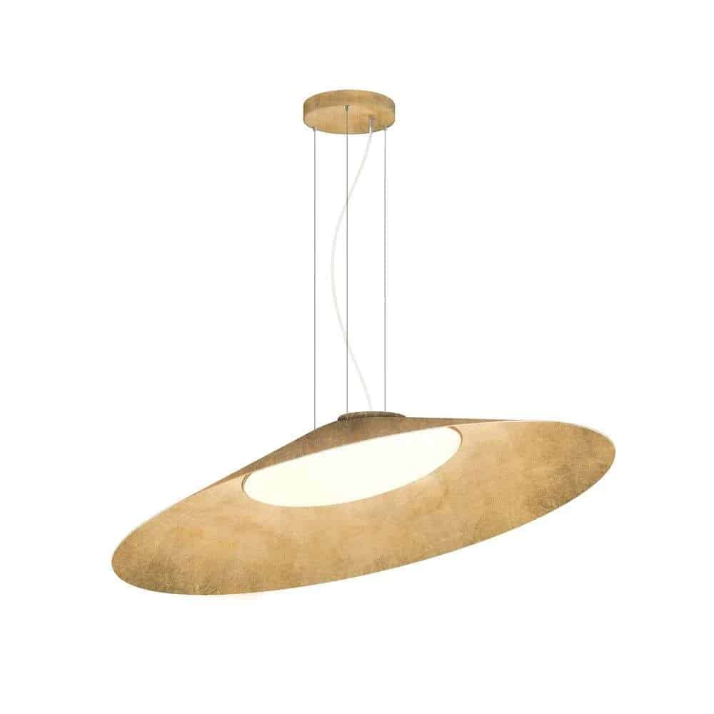 KATE Sospensione News 2024 KDLN Foglia Oro 3000K 510437-60230 Prisma Light