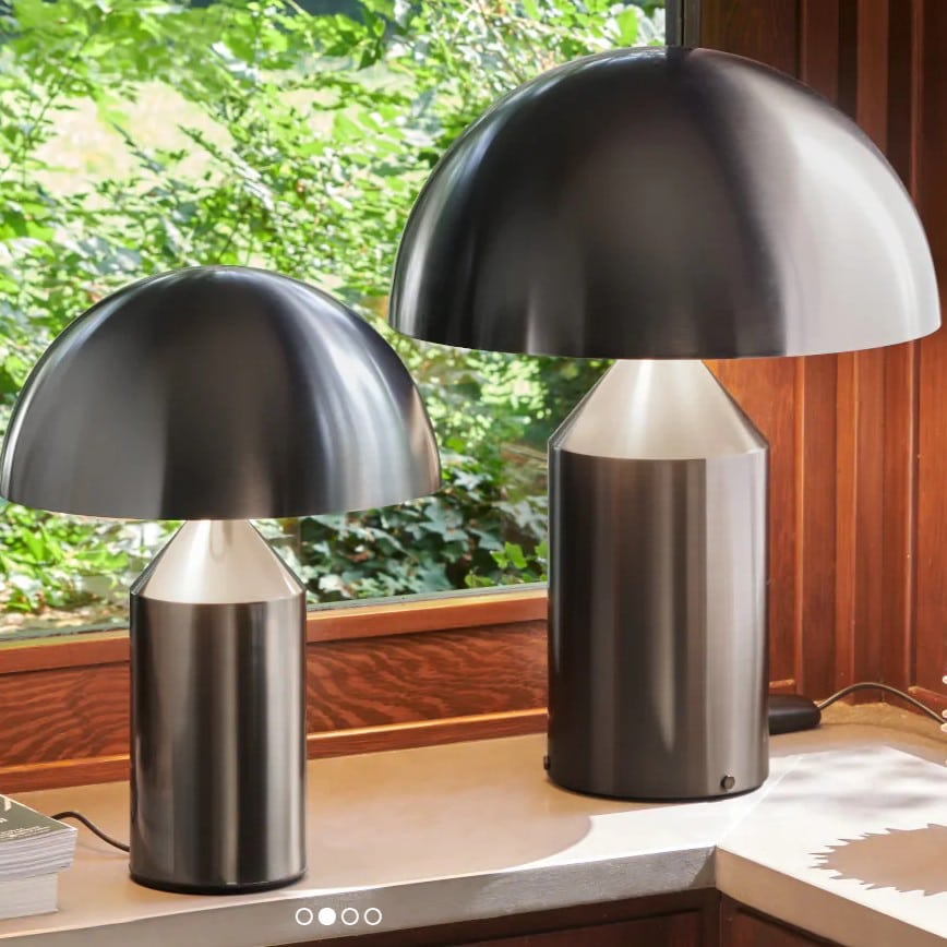 Atollo Nickel Nero Satinato - Lampada da Tavolo - immagine 2