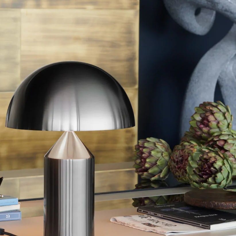 Atollo Nickel Nero Satinato - Lampada da Tavolo - immagine 3