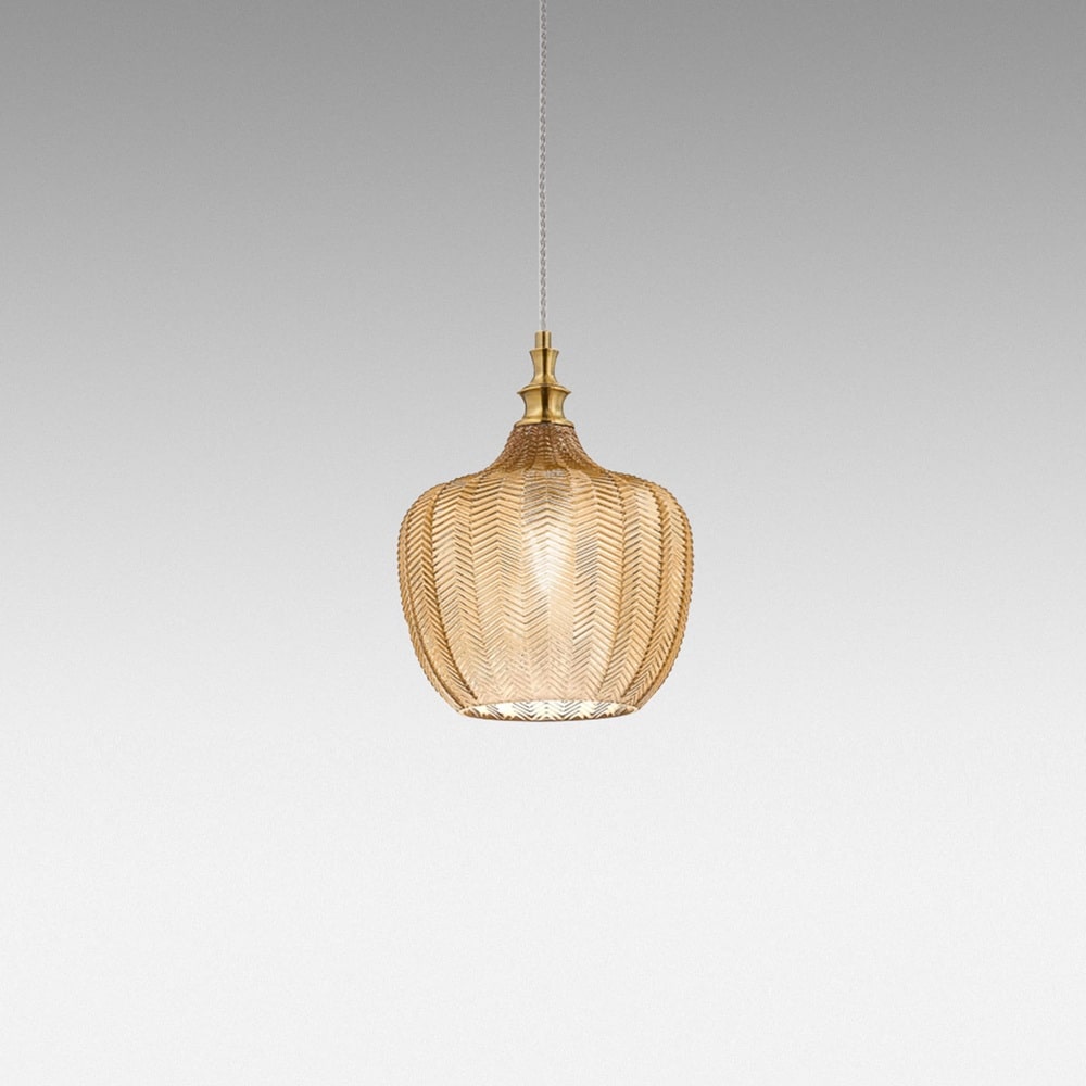 CLEOFE S/10 - Lampada a Sospensione moderna con montatura in metallo e vetro colorato - immagine 5