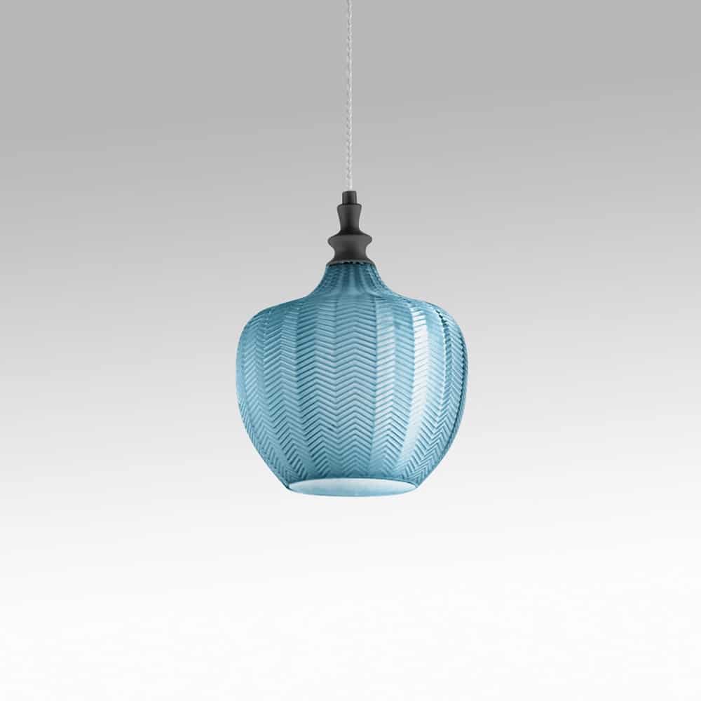 CLEOFE S/10 - Lampada a Sospensione moderna con montatura in metallo e vetro colorato - immagine 4