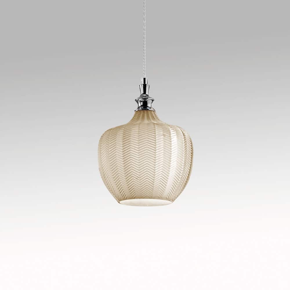 CLEOFE S/10 - Lampada a Sospensione moderna con montatura in metallo e vetro colorato - immagine 3