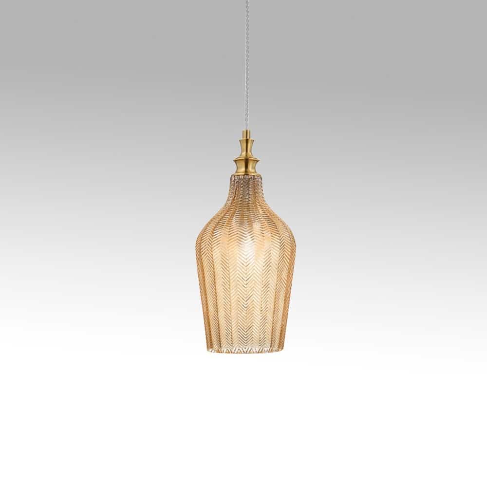 CLEOFE S/12 - Lampada a Sospensione moderna con montatura in metallo e vetro colorato - immagine 2