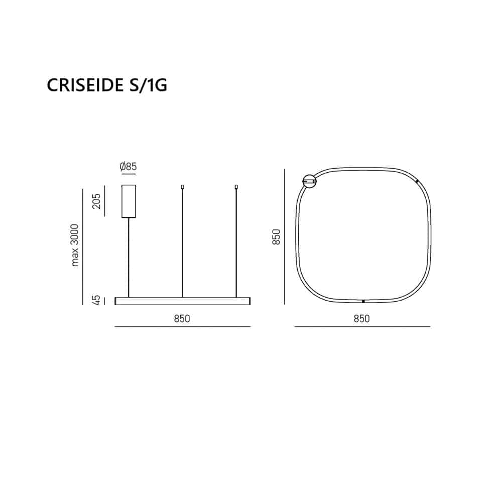 CRISEIDE QUADRATA - Lampada da Sospensione - immagine 6