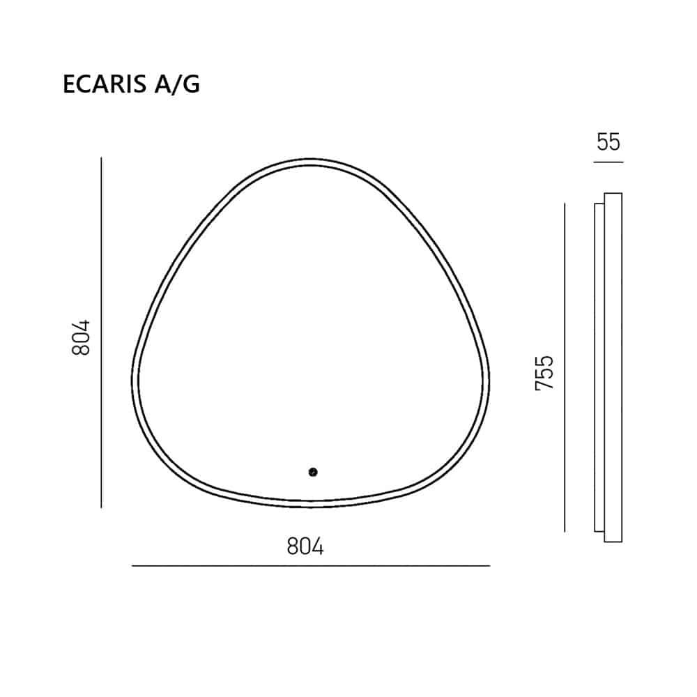 ECARIS Specchio - Lampada a Parete con specchio integrato - immagine 4