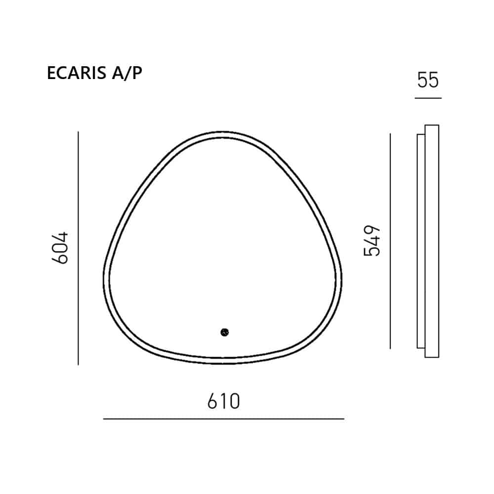 ECARIS Specchio - Lampada a Parete con specchio integrato - immagine 3