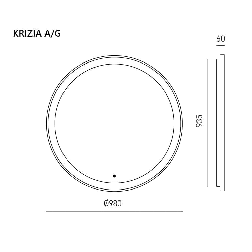 KRIZIA Specchio/Parete – Lampada a Parete con specchio integrato - immagine 6