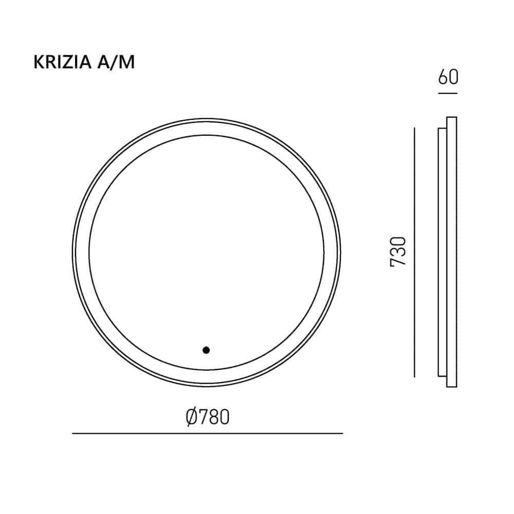 KRIZIA Specchio/Parete – Lampada a Parete con specchio integrato - immagine 5