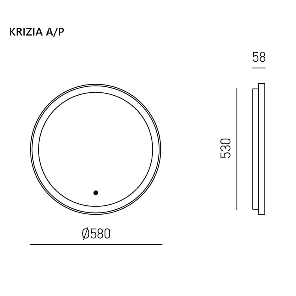 KRIZIA Specchio/Parete – Lampada a Parete con specchio integrato - immagine 4