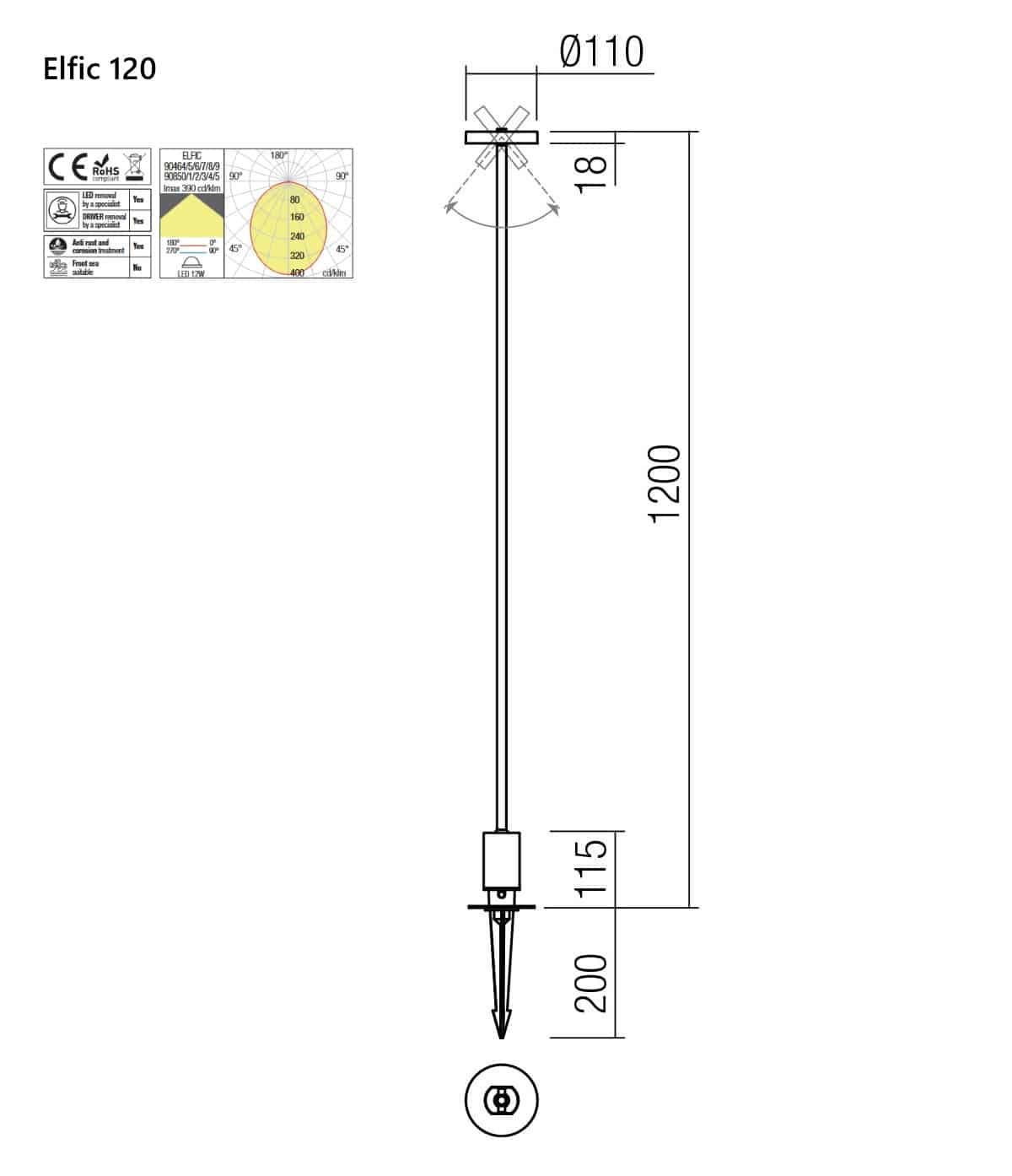 Elfic Terra Outdoor - Lampada da Terra per Esterni - immagine 6