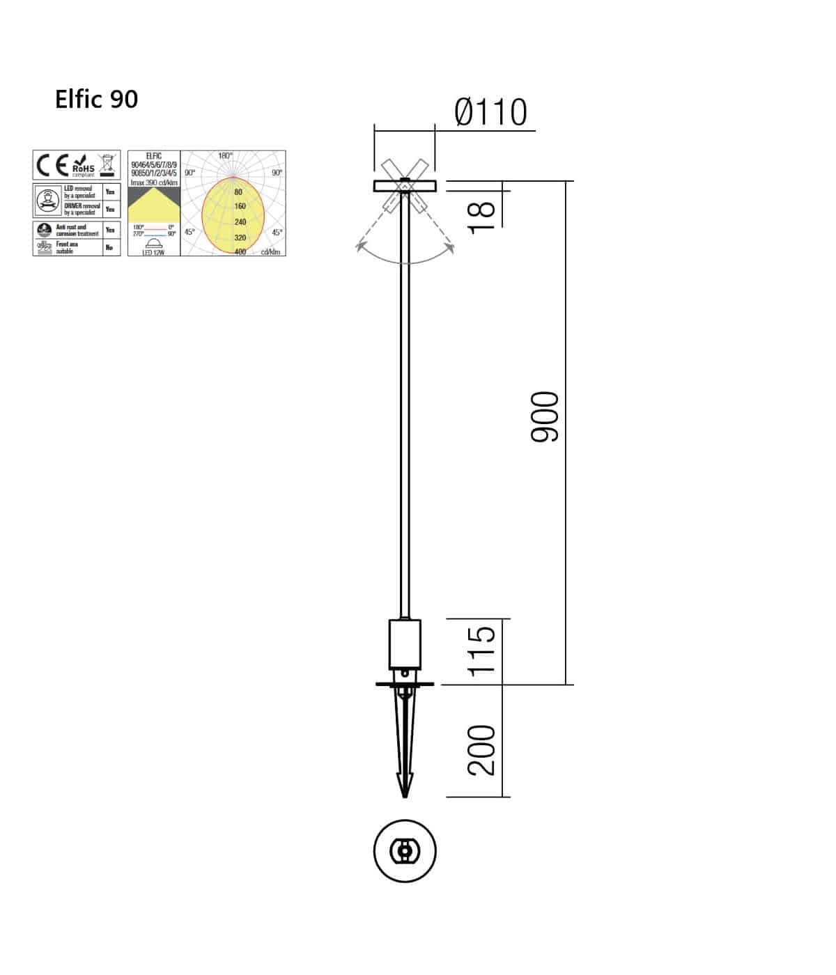 Elfic Terra Outdoor - Lampada da Terra per Esterni - immagine 7