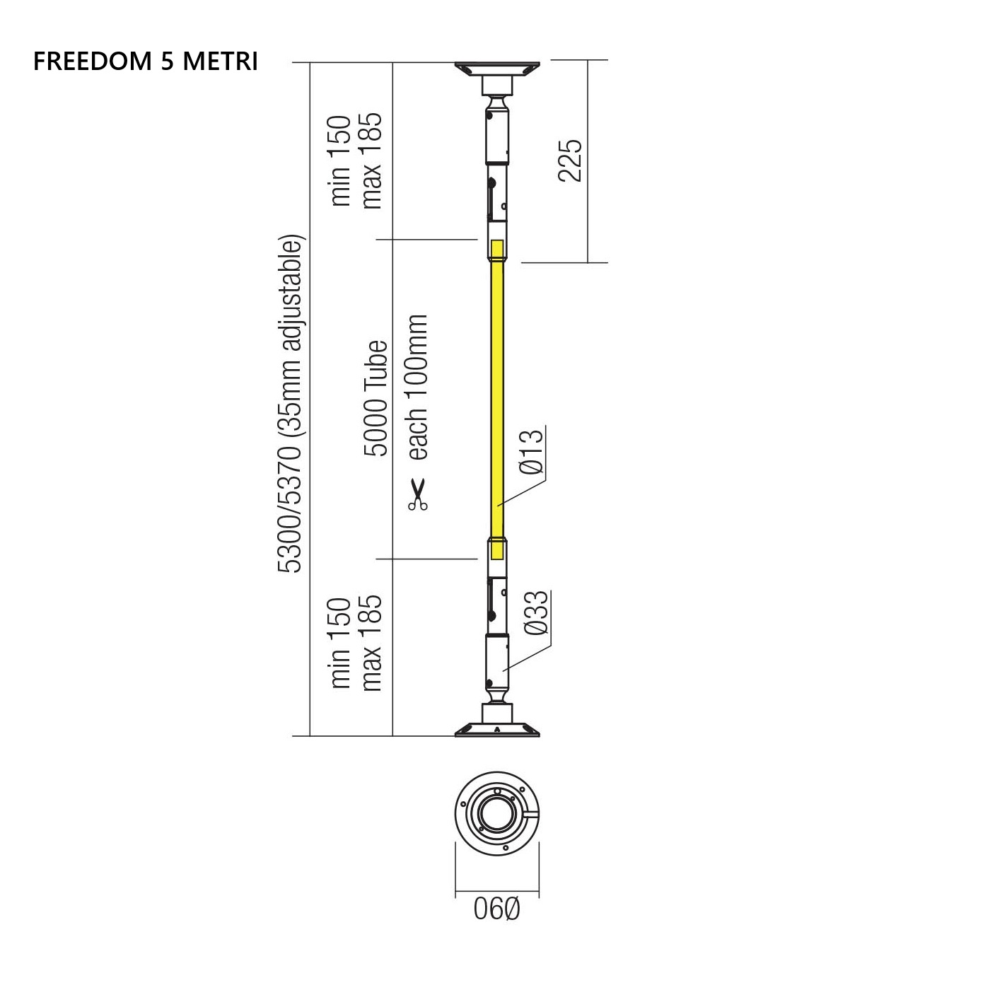 Freedom 360 Linear System – Lampada da parete/soffitto LED - immagine 5