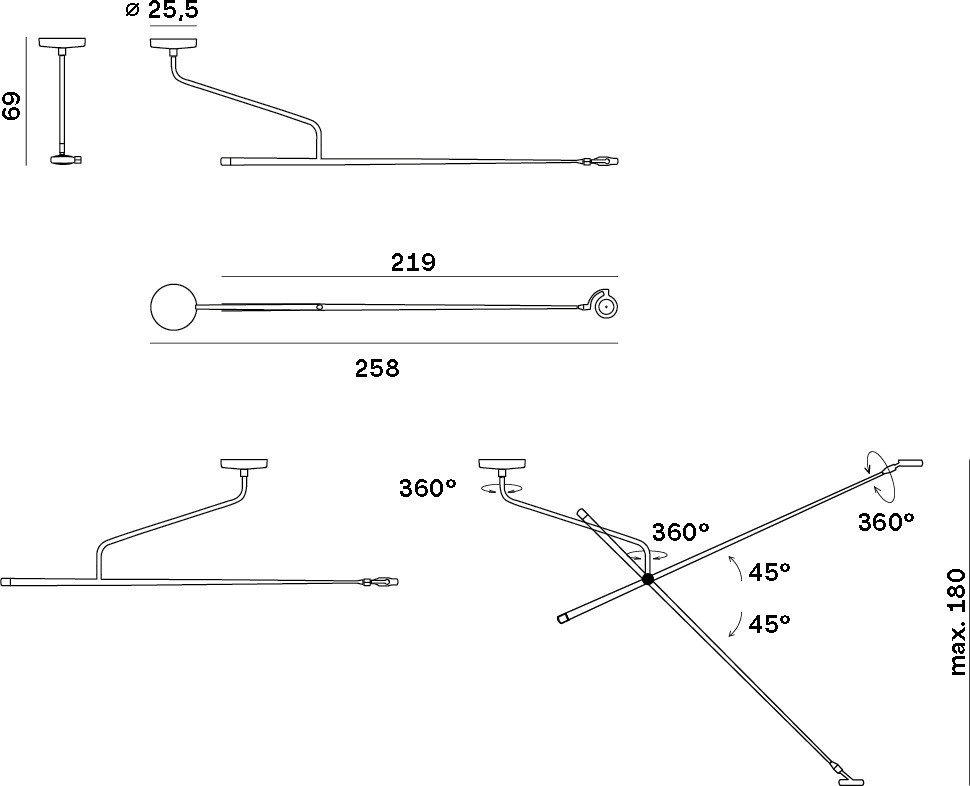 IBIS H1 - Lampada da Soffitto Orientabile - immagine 6